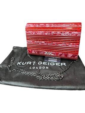 Kurt Geiger London Acrylic Stripe Party Envelope Clutch.